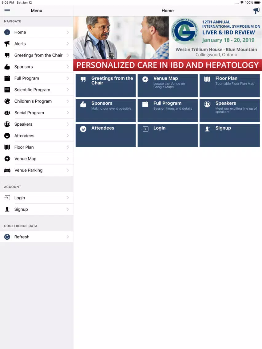 OAG 2019 Liver and IBD Review iPad Screenshots