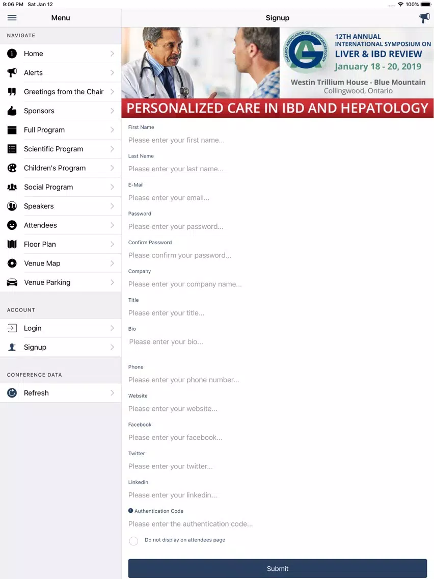 OAG 2019 Liver and IBD Review iPad Screenshots