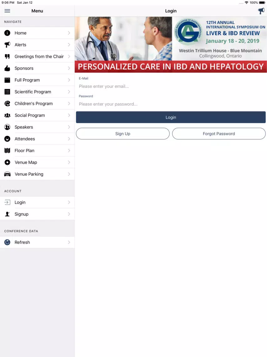 OAG 2019 Liver and IBD Review iPad Screenshots