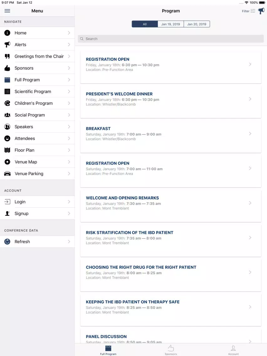OAG 2019 Liver and IBD Review iPad Screenshots