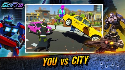 ภาพหน้าจอของ SciFi.io Robot Battle Game IO