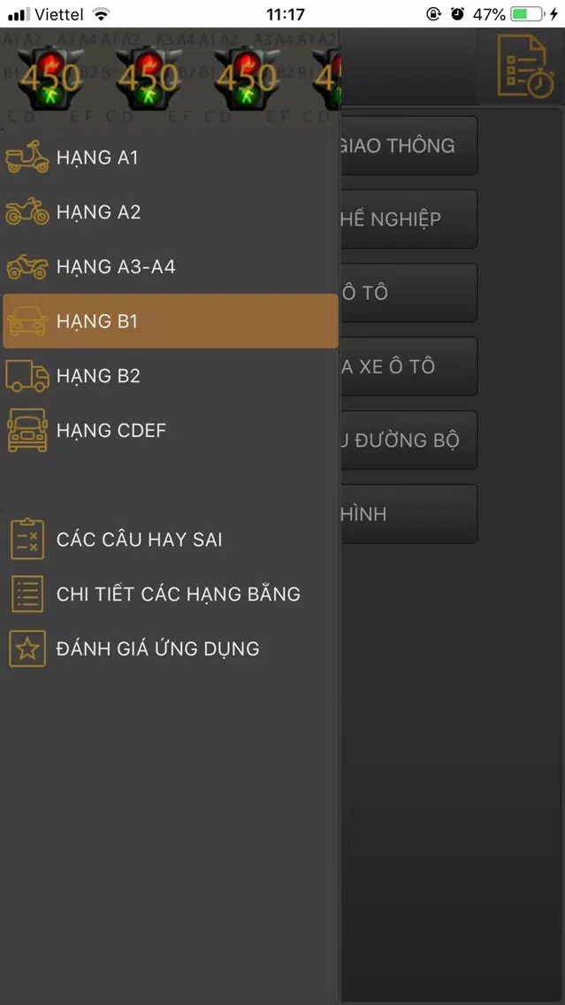 Ôn Thi GPLX 450 スクリーンショット