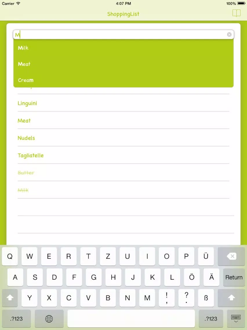 ShoppingList - Fast&Simple iPad Screenshots