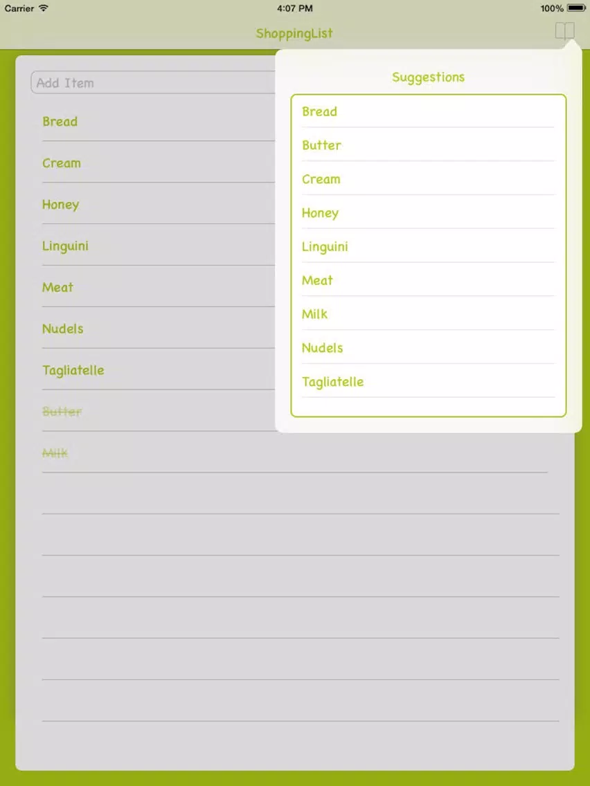 ShoppingList - Fast&Simple iPad Screenshots