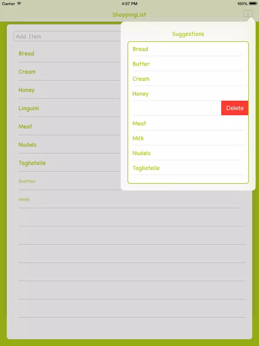 ShoppingList - Fast&Simple iPad Screenshots