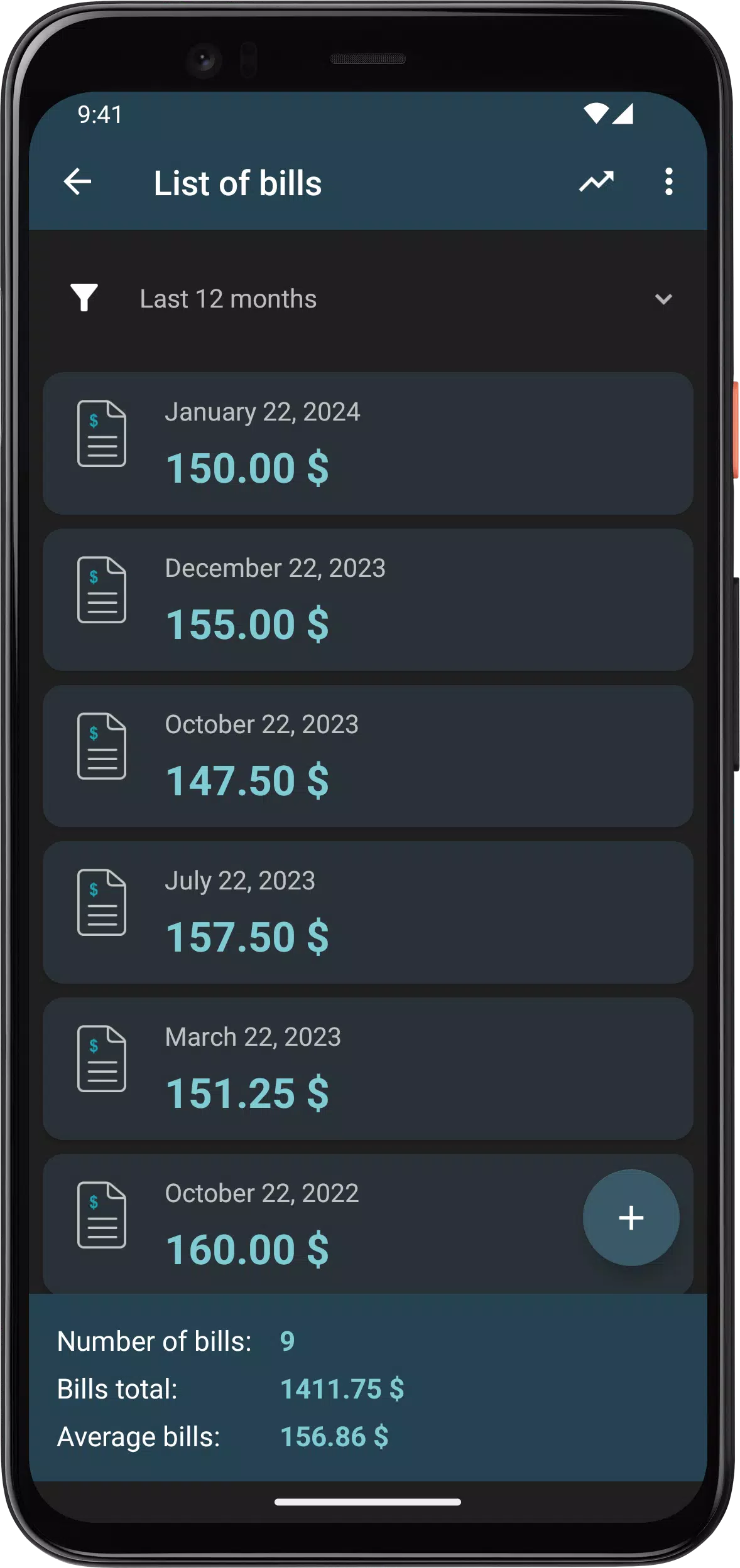 Electrical Cost Screenshots