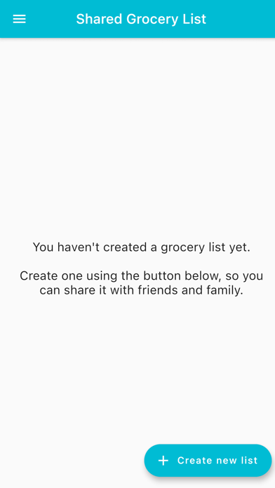 Shared Grocery List Screenshots