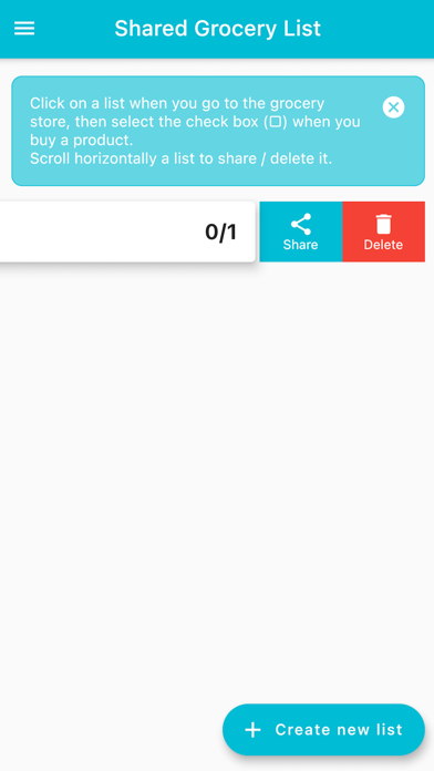 Shared Grocery List Screenshots
