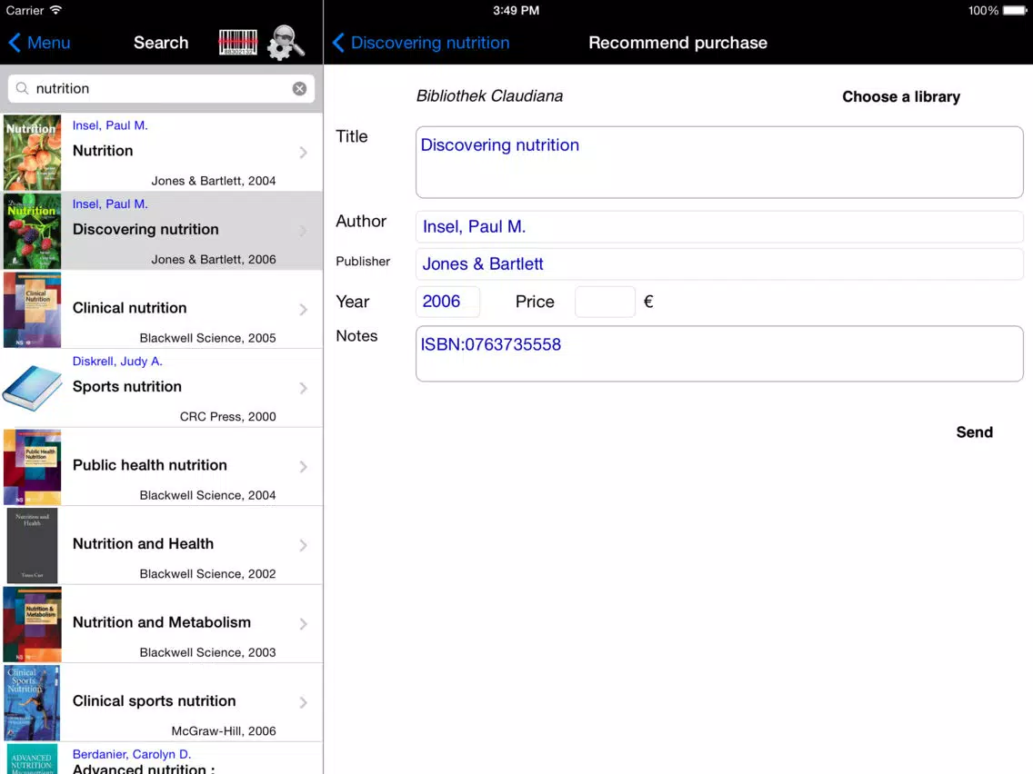 Biblio Claudiana iPad Screenshots