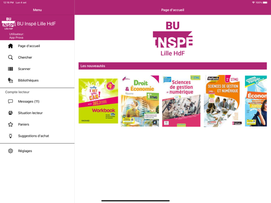 BU INSPÉ Lille HdF iPad Screenshots