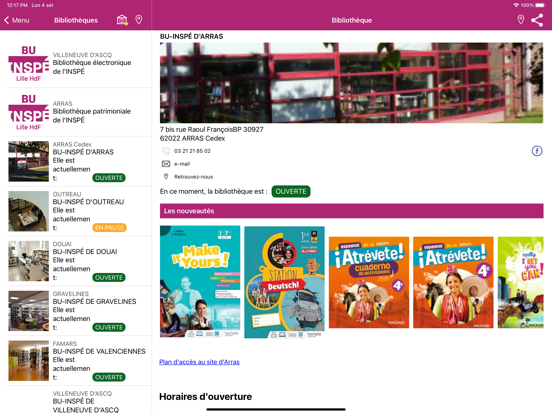 BU INSPÉ Lille HdF iPad Screenshots