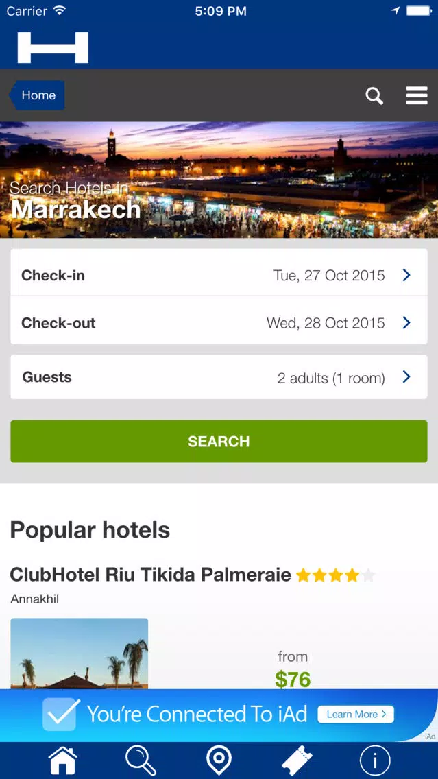 Marrakech Hotels + Compare and Booking Hotel for Tonight with map and travel tour Screenshots