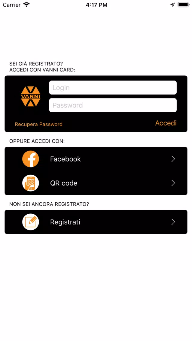 VANNI Card Screenshots