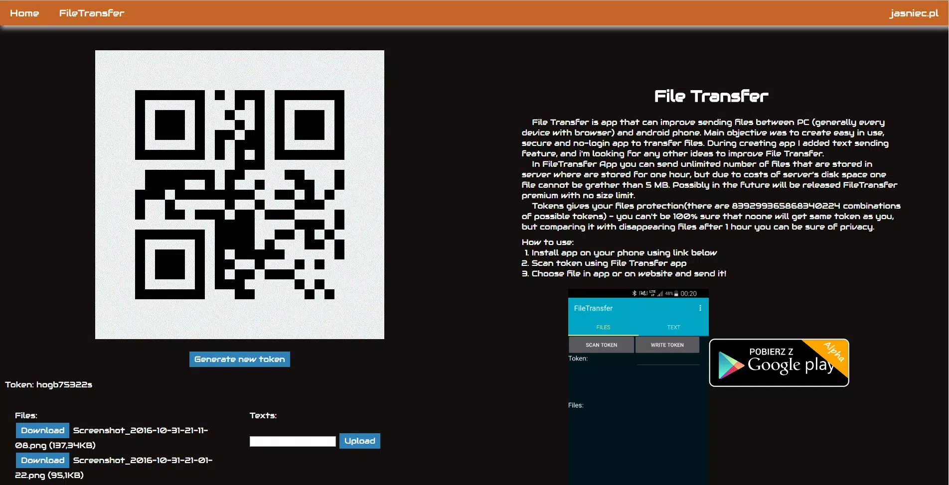 File Transfer Screenshots