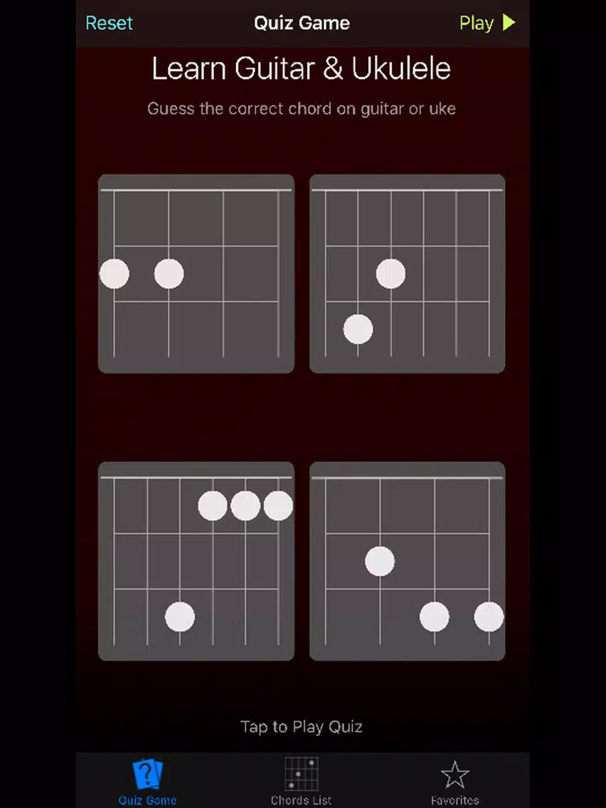 Uke Guitar Quiz: Learn Ukulele & Guitar Chords iPad 应用截图
