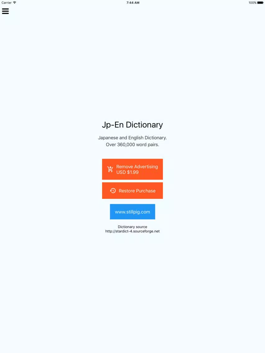 Offline Japanese English Dictionary Translator iPad Screenshots