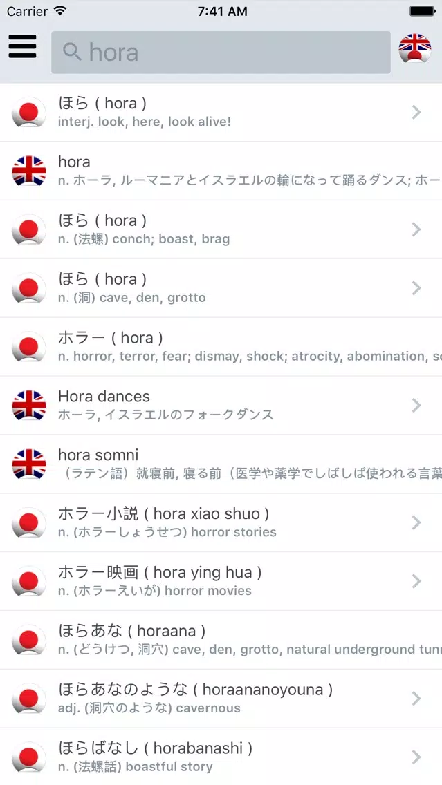 Offline Japanese English Dictionary Translator Screenshots