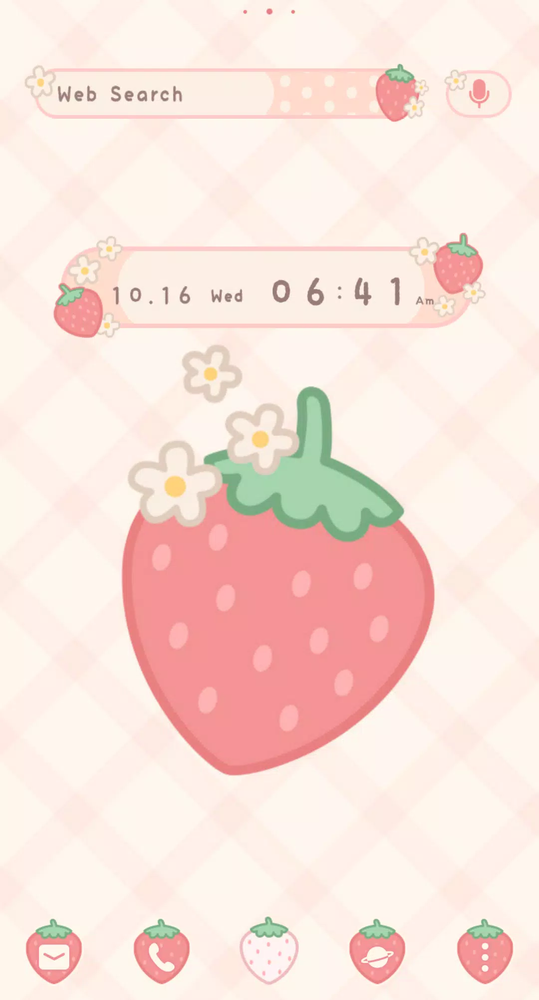 Zrzuty ekranu Pastel Gingham & Strawberries