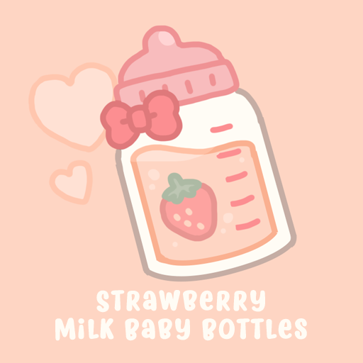 Strawberry Milk Baby Bottles