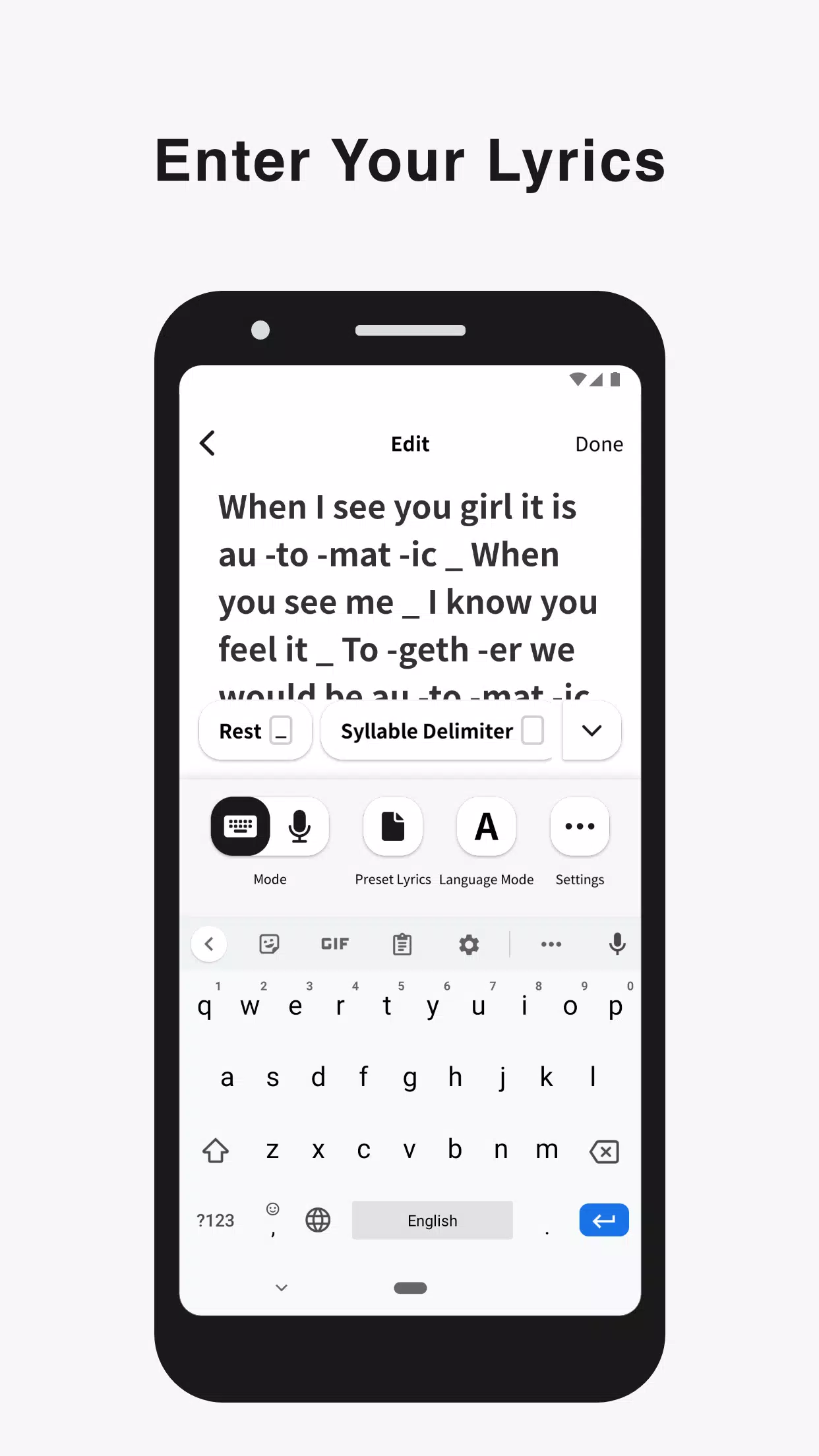 Lyric Creator應用截圖