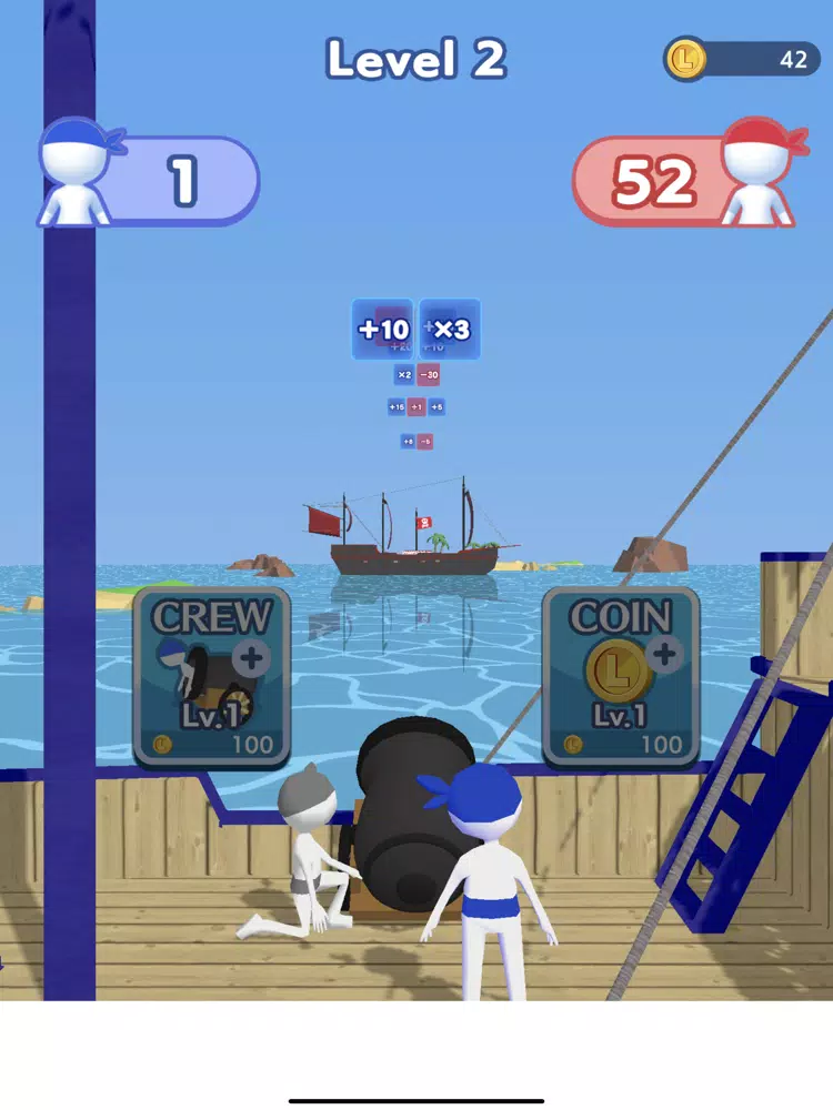 Tangkapan skrin Clone Pirates iPad 