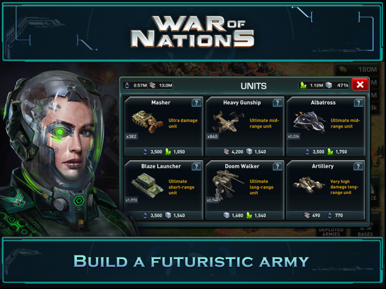 Tangkapan skrin War of Nations: PvP Conflict iPad 