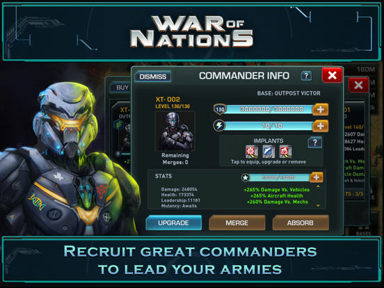 Tangkapan skrin War of Nations: PvP Conflict iPad 