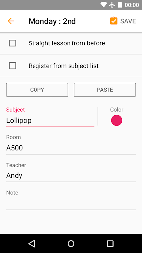 Classnote : Simple Timetable Screenshots