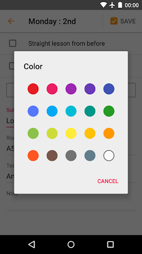 Classnote : Simple Timetable Screenshots