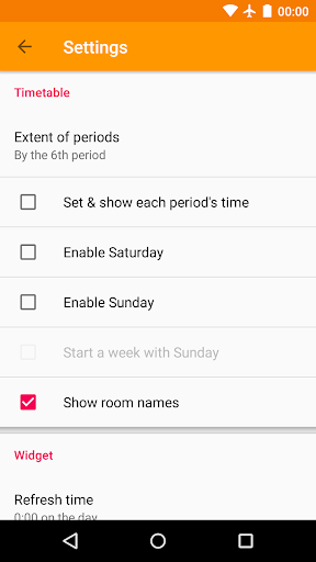 Classnote : Simple Timetable Screenshots