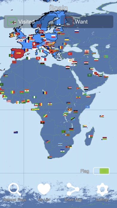 World Flag Map Screenshots