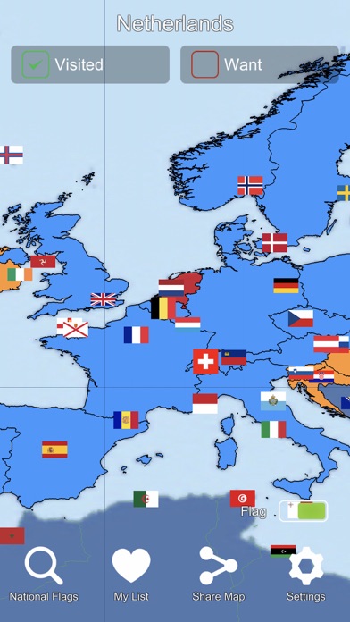World Flag Map Screenshots