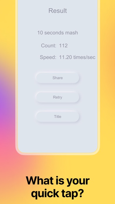 Tap Numbers Speed Test Screenshots