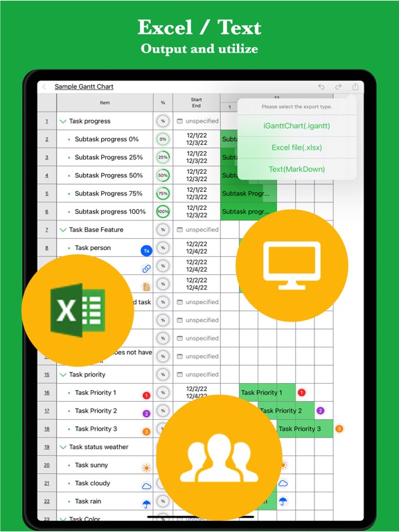 iGanttChart: Gantt Chart App iPad 应用截图