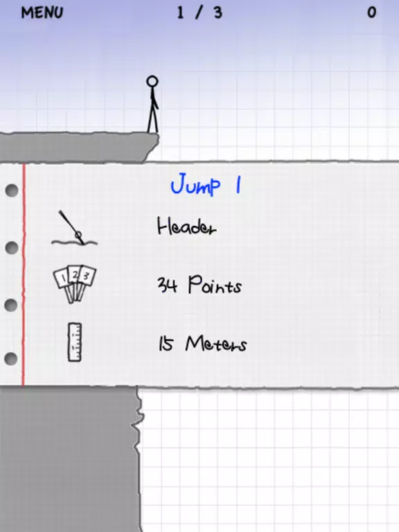 Stickman Cliff Diving iPad  Screenshots