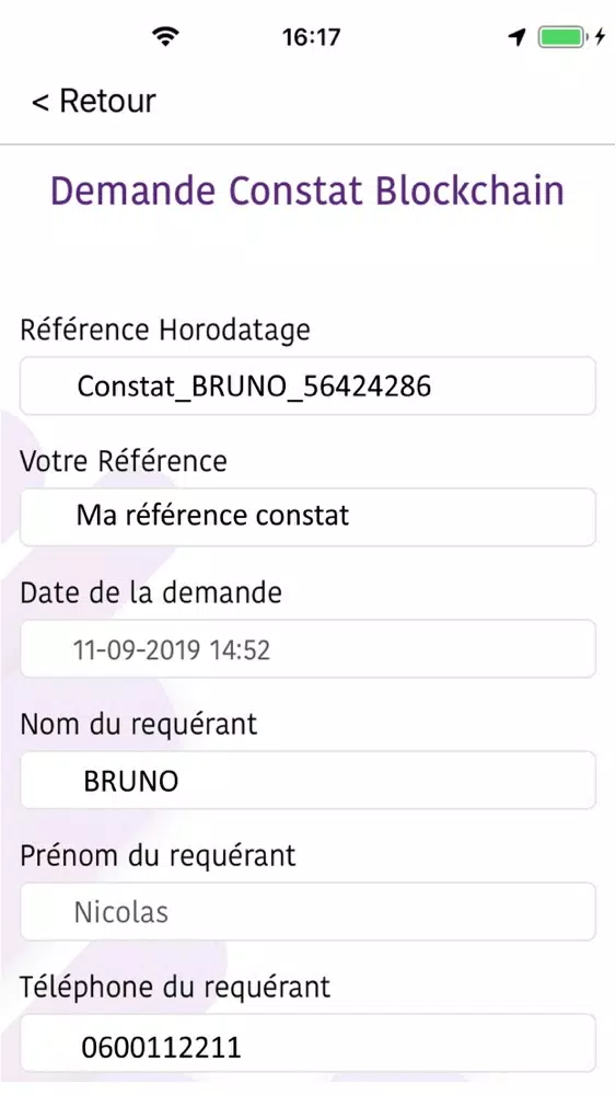 Kairos Certificats et Constats Screenshots