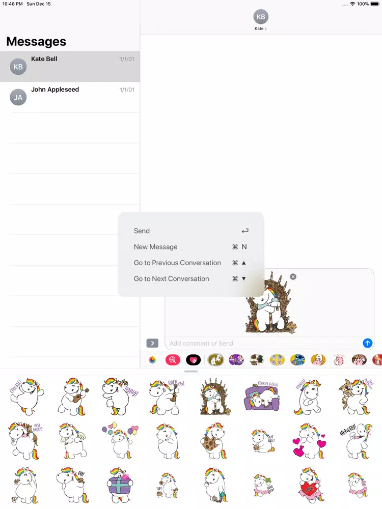 Pummeleinhorn Unicorn Stickers iPad Screenshots
