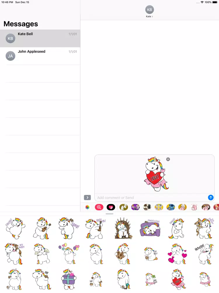 Pummeleinhorn Unicorn Stickers iPad Screenshots
