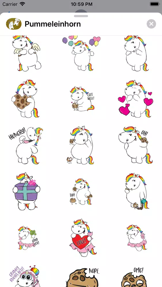 Pummeleinhorn Unicorn Stickers Screenshots
