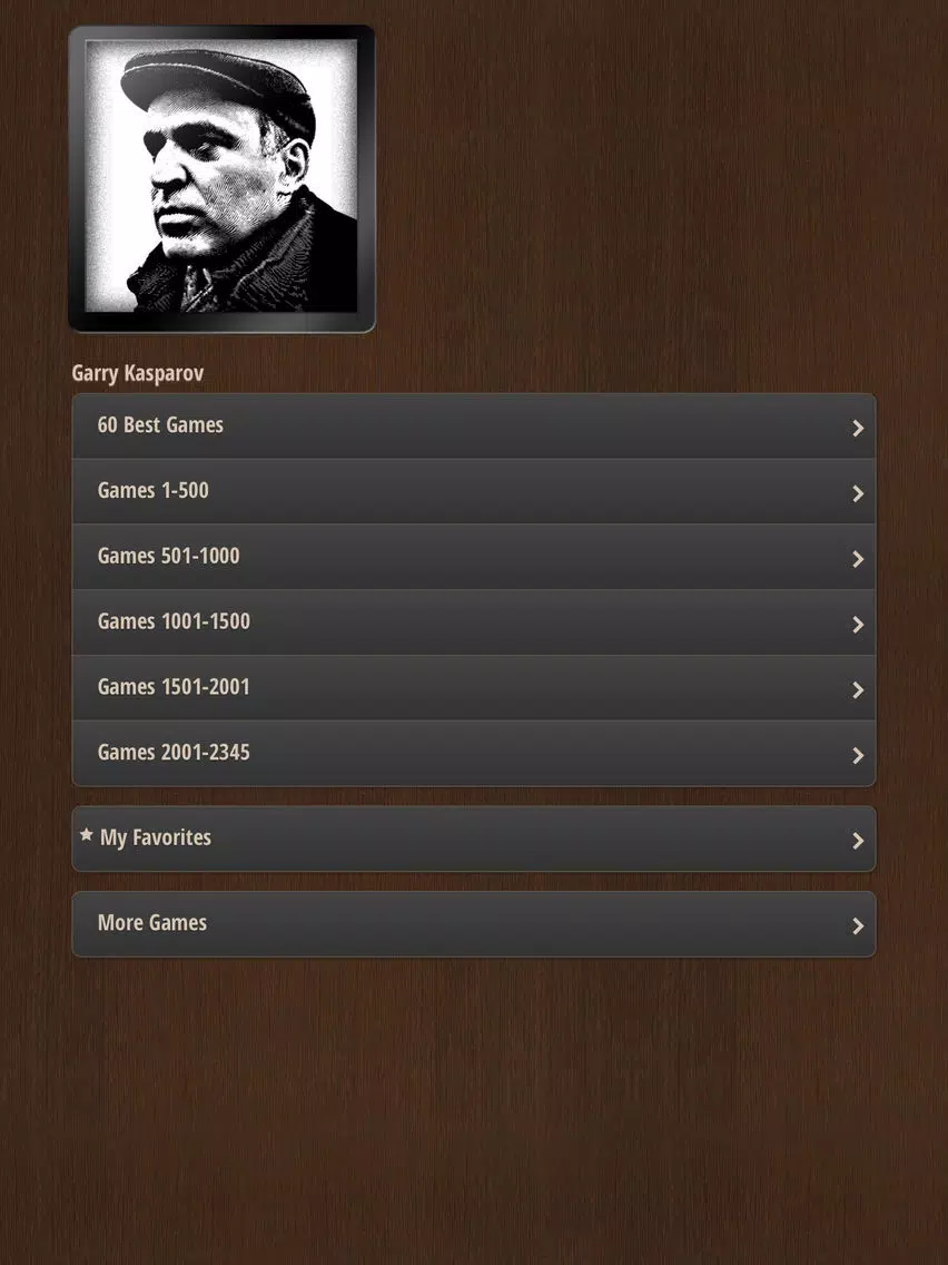 Garry Kasparov's Greatest Chess Games iPad Screenshots