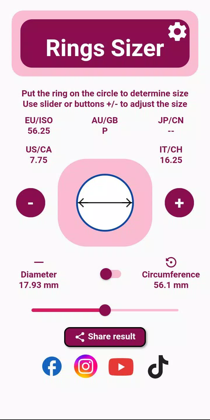Rings Sizer Screenshots