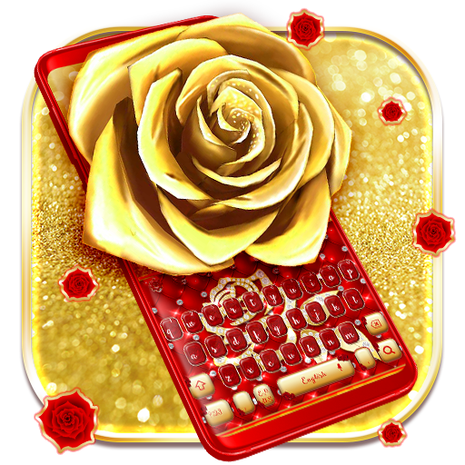 Diamond Gold Rose Keyboard