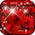 Red Rose diamond keyboard Theme