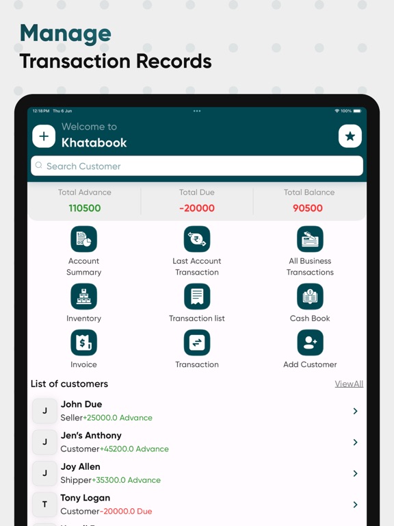 Khatabook - Credit Ledger Book iPad Screenshots