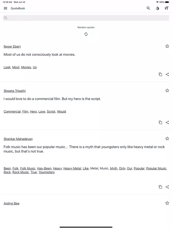 Famous Quotes 50000 + iPad Screenshots