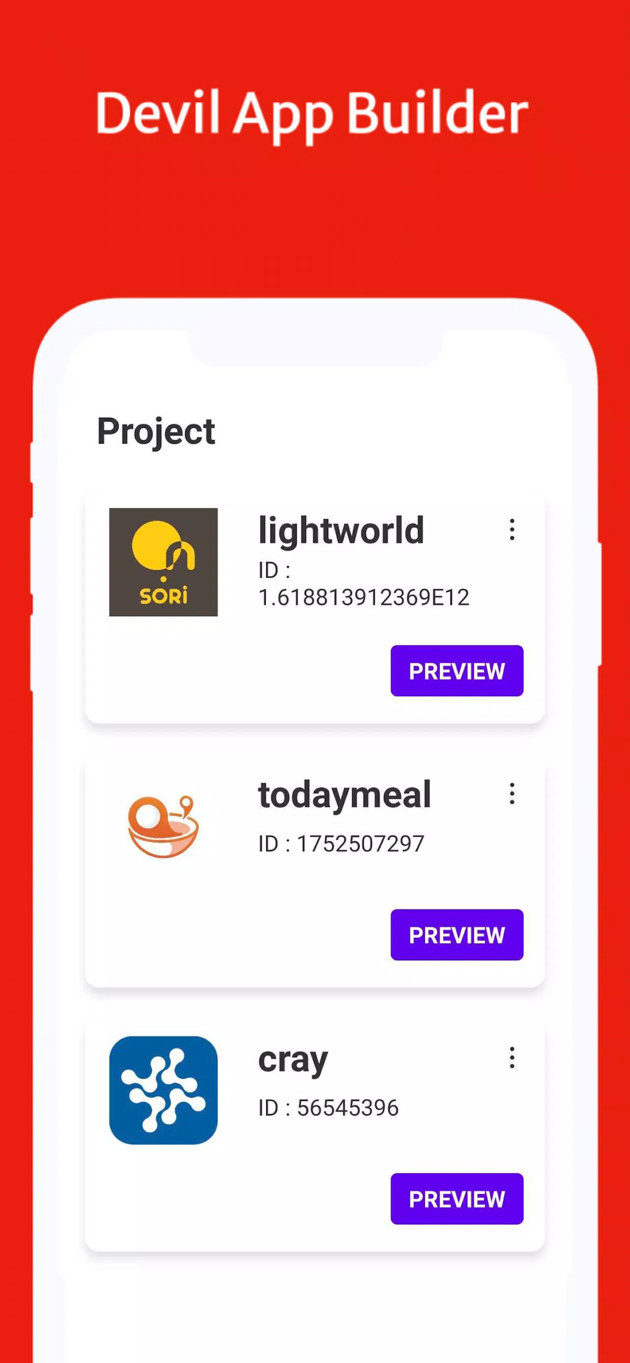 Screenshot di Devil App Builder