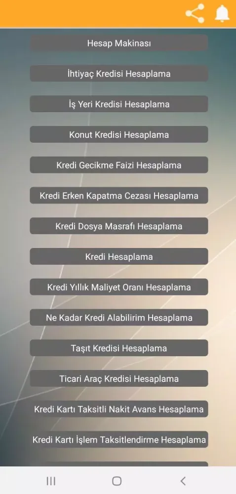 Kredi Hesaplama Screenshots