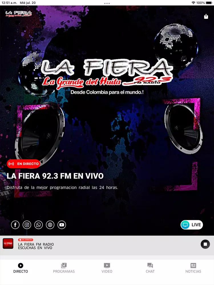 La Fiera FM Radio iPad Screenshots