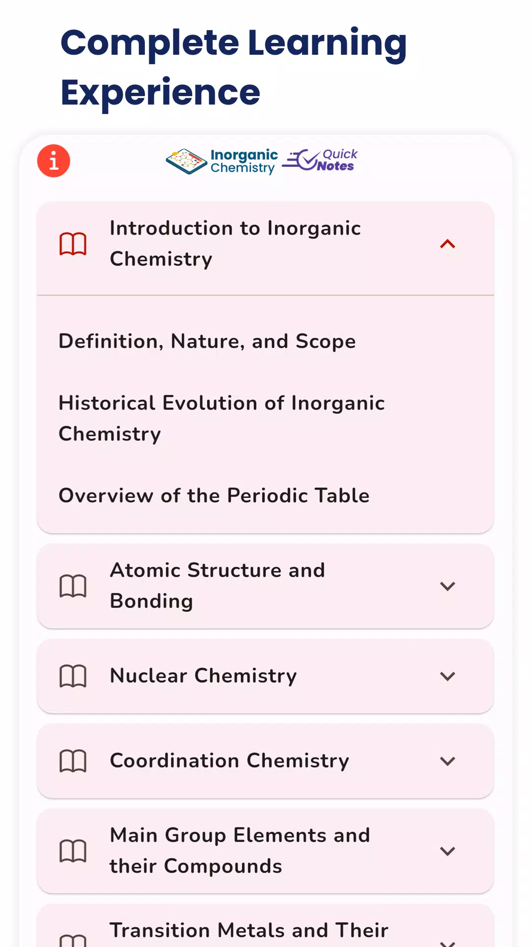 Inorganic Chemistry Notes Screenshots