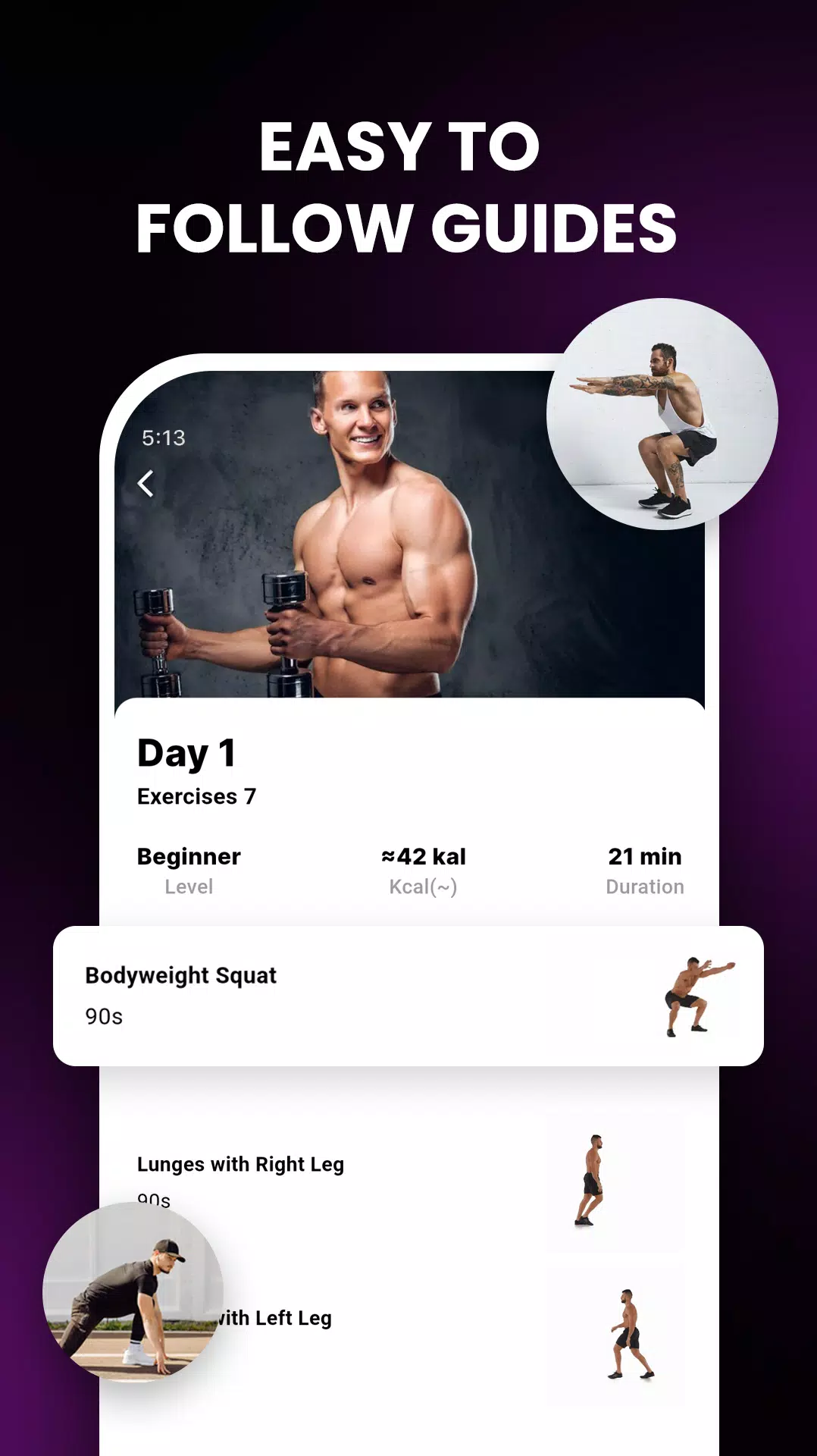 Capturas de pantalla de Leg Workouts for Men